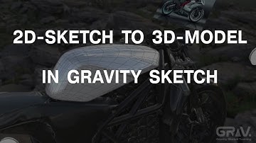 Gravity Sketch Training - Sketch to 3D model - Motorcycle fuel tank from sketch to model (full)