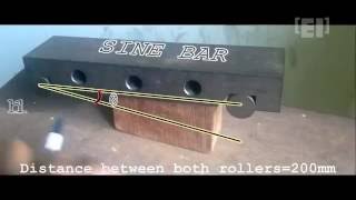 How to measure taper angle using sine bar.