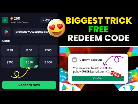 🔥 Biggest Trick!! Free Google Play Redeem Code 