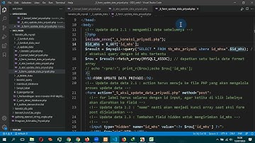 Belajar PHP native - CRUD - Membuat form update data