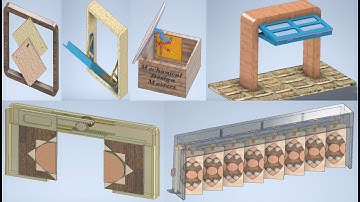 Mechanisms of open & close Doors , Windows - Mechanical Principles - ميكانيزمات حركية - mechanisms