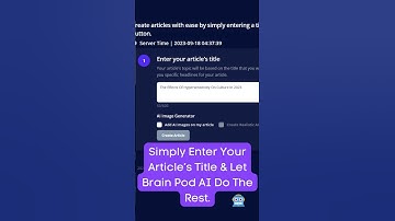 Unveil the Magic of 1-Click Articles with Brain Pod AI 🚀📝