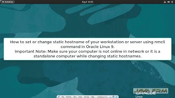 How to set or change static hostname using nmcli command in Oracle Linux 9