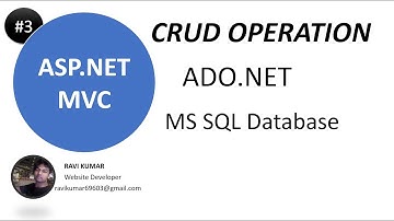 #3 Crud Operation in ASP.NET MVC, ADO.Net, MS SQL, Visual Studio 2019