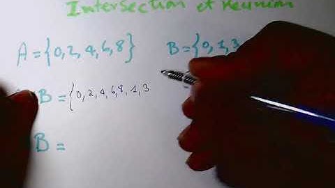 intersection et reunion de deux ensembles