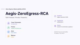 Aegis ZeroEgress RCA (SigNoz X WeMakeDevs Hackathon)