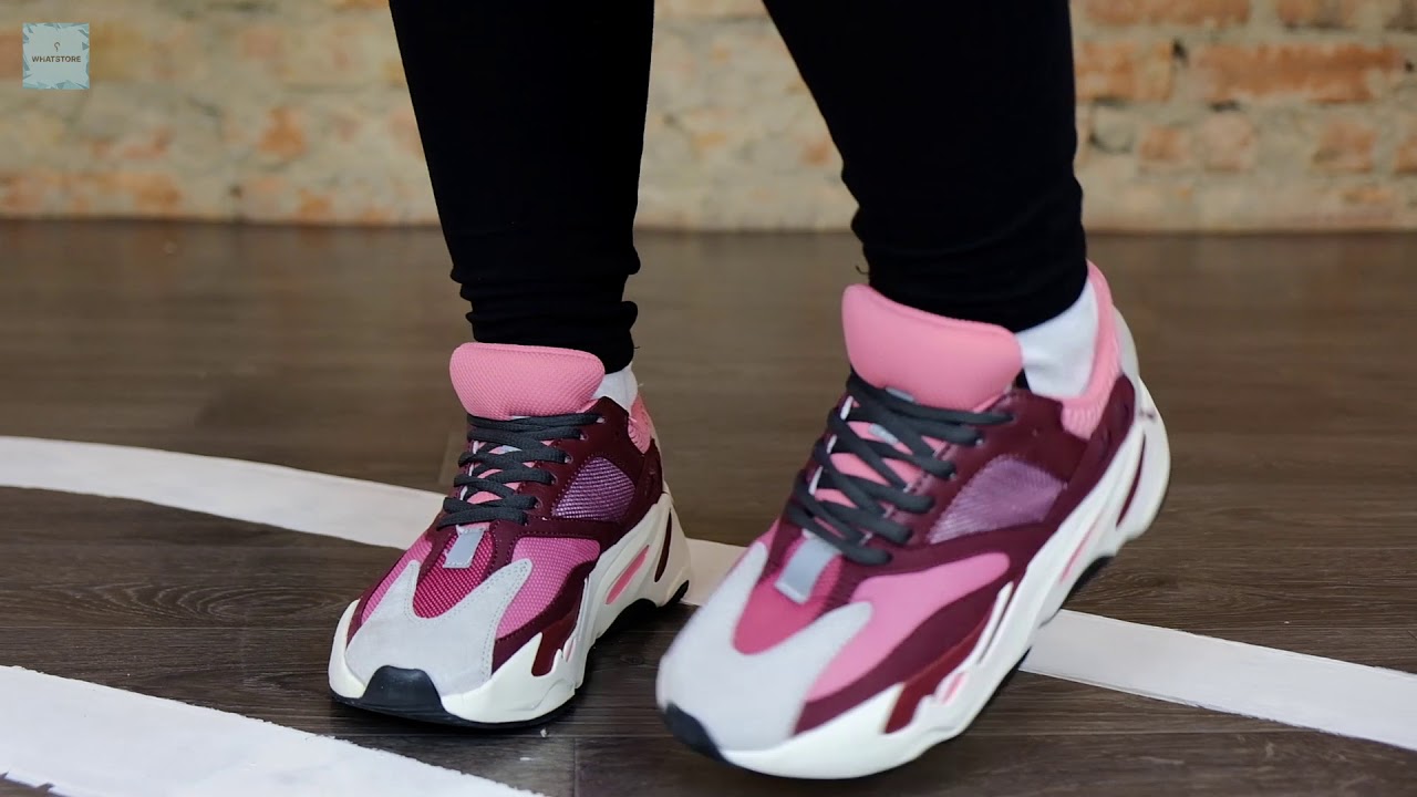 Adidas Yeezy Boost 700 pink bordo - YouTube