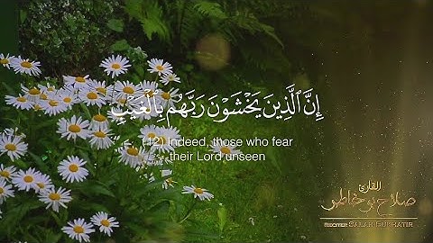 إن الذين يخشون ربهم بالغيب || سورة المللك || تلاوات مختاره صلاح بو خاطر || تلاوات خاشعة تريح القلب