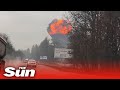 Huge fireball explosion at Ukraine airbase as Russia hits key military sites