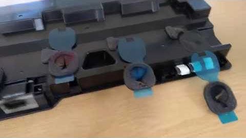 SHARP MX-5140: How to seal the waste toner box after replacement.
