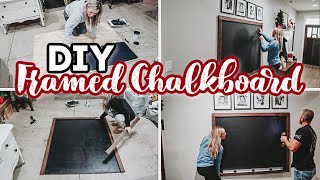 LARGE CHALKBOARD WALL // DIY Framed Chalkboard // Modern Farmhouse Decor