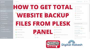 How to get total website backup files from Plesk panel 2020 || Digital Rakesh