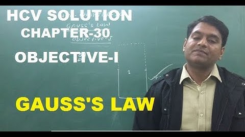 PHYSICS |CLASS-XII,HCV Solution Chapter  30 Objective - I [ GAUSS