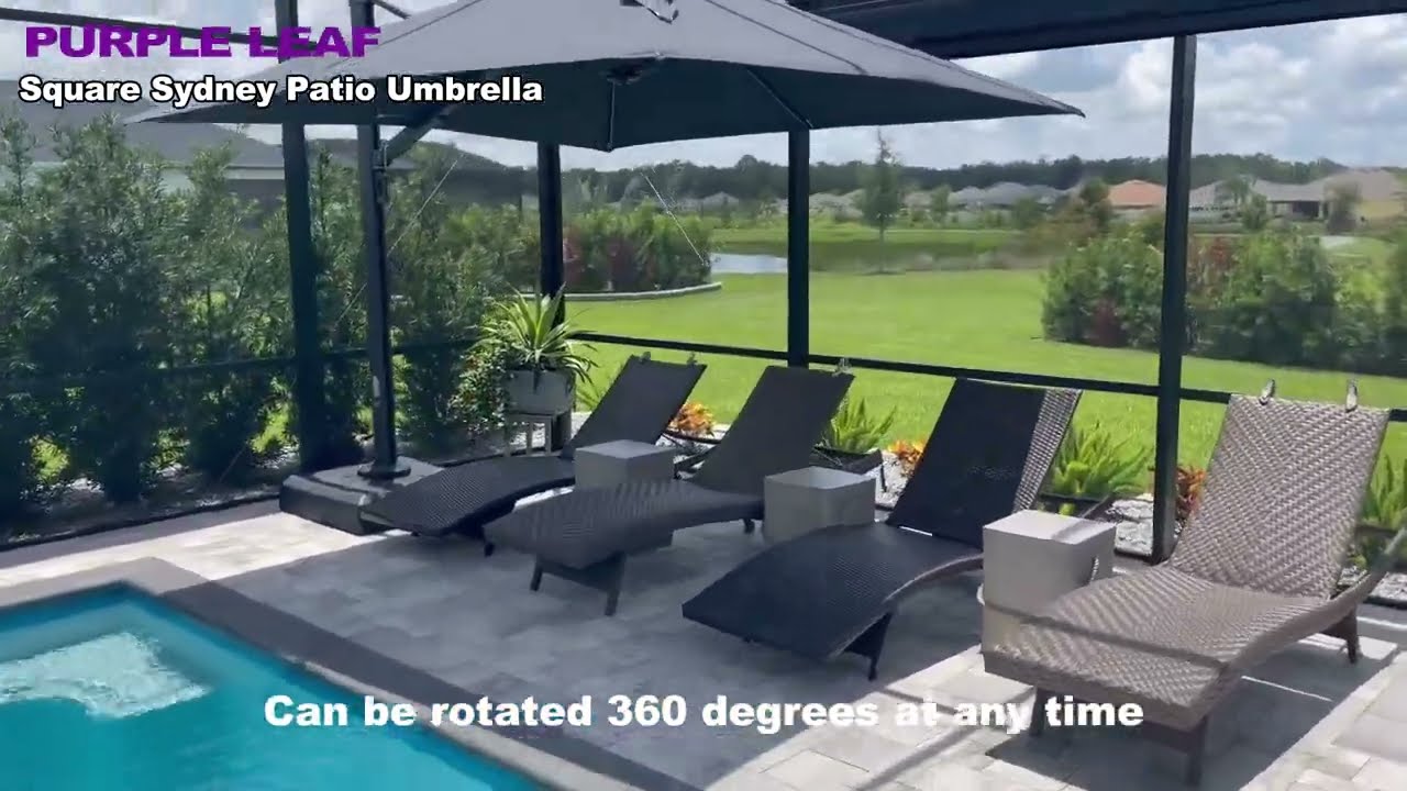 PURPLE LEAF Swimming Pool Umbrella-ideal Life