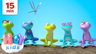 Five Little Speckled Frogs and more Animal Songs! | Animal Songs for Kids | Hey Kids Nursery Rhymes