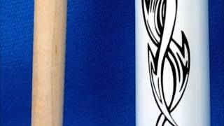 BW2 white maple Pool Cue stick+pool glove+fury cue case