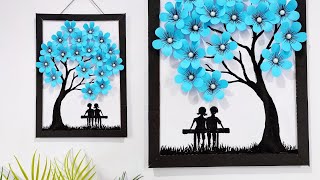 Beautiful Paper wall hanging craft | Couple under the tree Wall Decor | Paper craft easy Room decor