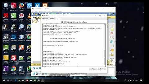 Konfigurasi SSH Cisco Packet Tracer