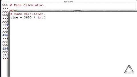 Unit 4 Video 5: A Pace Calculator