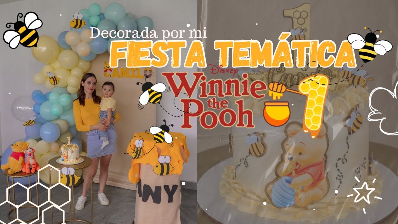 🎉 Fiesta de Winnie the Pooh para mi bebé de 1 año | Ideas de decoración tiernas y fáciles 🍯🐝