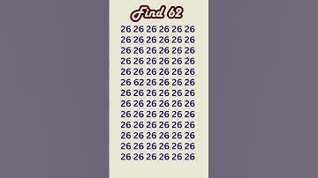 can you find 62 in 5 seconds? #wordpuzzlegame #game #mathematics #mindbendingquiz #puzzle