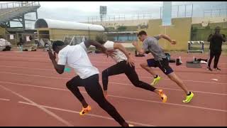 Ackeem Blake | Speed training | Propper sprinting technique | Blocks starts