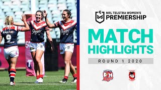 Roosters v Dragons | Match Highlights | Telstra Women's Premiership, Round 1, 2020 | NRLW