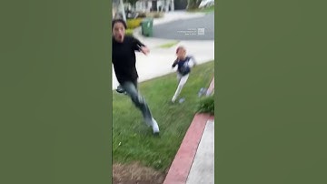 Lightning Strikes Tree Behind Girl