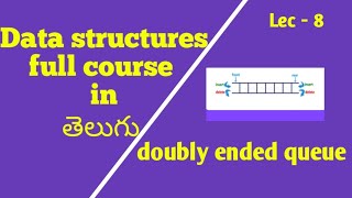 double ended queue in Data structures | queues in Data strictures | SRT Telugu Lectures