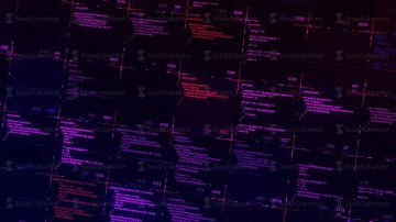 Futuristic digital data code on black color screen. Animation. The abstract high-tech digital