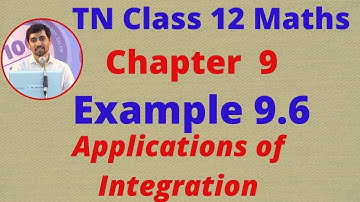 Class 12 Maths CHAPTER 9 – Applications of Integration Example 9.6 TN New Syllabus