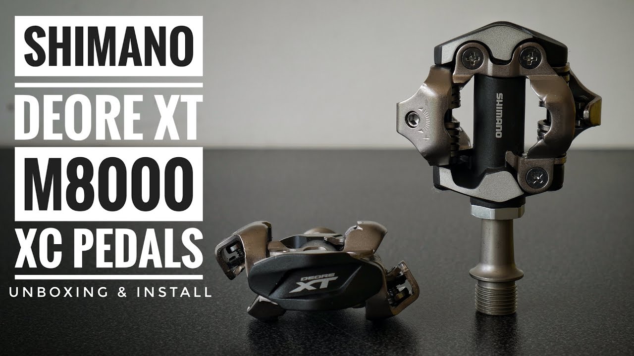 Shimano XT M8000 XC Pedals Unboxing & Install - YouTube