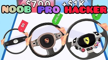 NOOB vs PRO vs HACKER in Steering Wheel Evolution