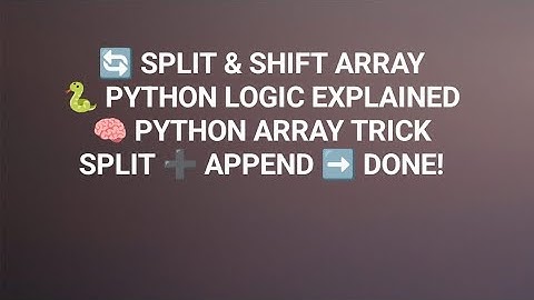 Python Program to Split Array and Add First Part to the End