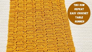 Two Row Repeat Easy Crochet Table Runner