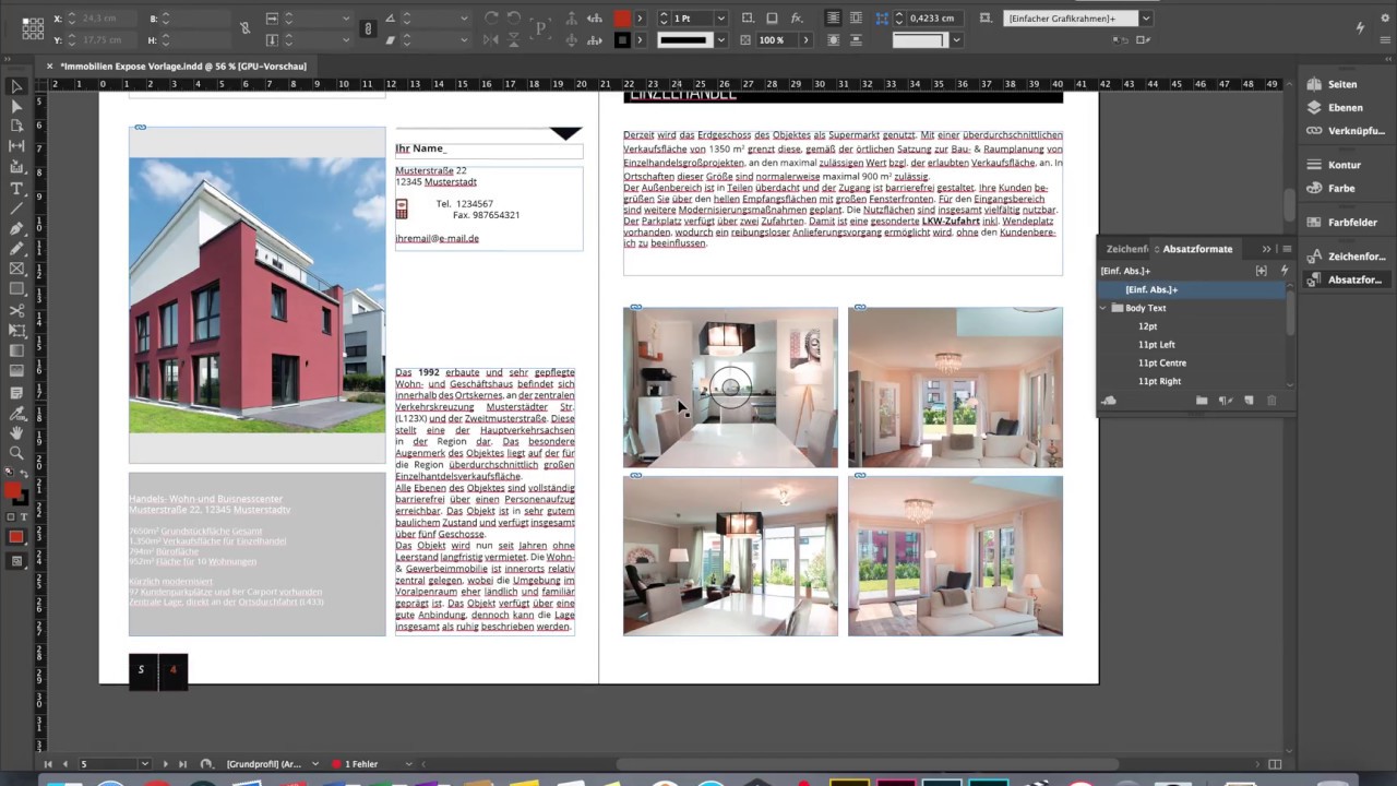 Expose Vorlagen Fur Immobilien Broschuren Selbst Erstellen Mit Indesign Vorlage Youtube