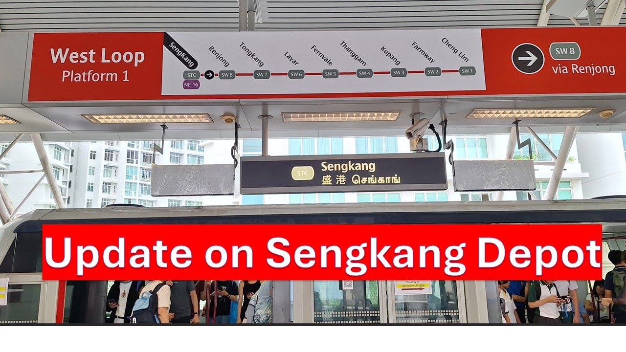 NEW - UPDATED! 2024 Singapore Sengkang LRT West Loop, Sengkang LRT to The Seletar Mall by Platform 1