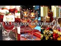 $5 Christmas Centerpiece Challenge | Wine Glass DIY’s |Bonus Dessert using Wine Glasses 🍷🎂