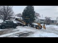 Street snow plowing in Winnipeg