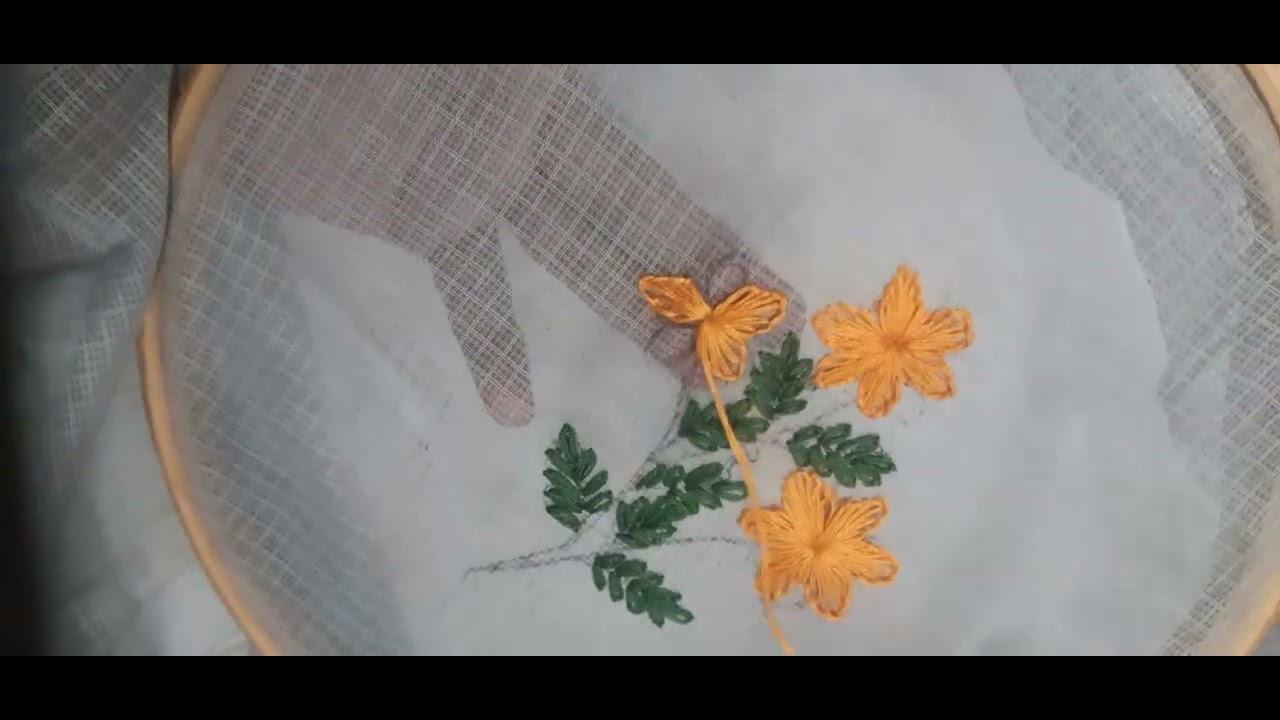 Beautiful buttonhole stitch saree designing