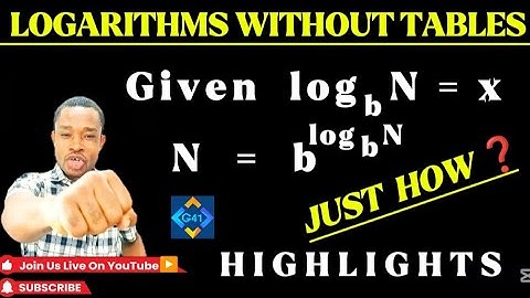 GMAETS —41 is live! LOGARITHMS WITHOUT TABLES #OnlineLesson #GMAETS41