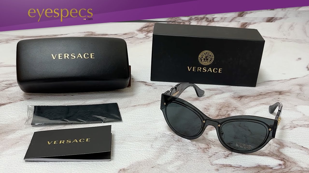 Versace Sunglasses Model- MOD.2234 Color-100287 Transparent Dark Grey ...
