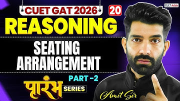 CUET GAT 2026 Reasoning | Seating Arrangement | CUET GAT Free Series
