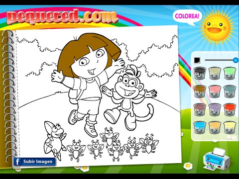 Dora Coloring Games Kids Pages Youtube