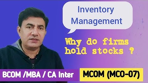 #MCO-07 #Inventory Management #Unit-18