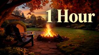 Cozy Autumn Campfire 🔥 Crackling Fire Sounds for Sleep & Relaxation | 1 Hour