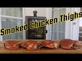 Chicken thighs in the pit boss vertical smoker!!