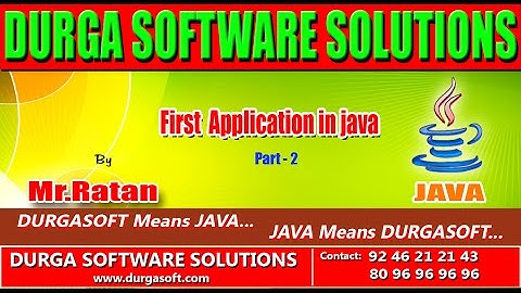 Corejava-Basics-First Application in java Part-2