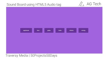Sound Board using Audio Tag in HTML5 | Day 9 | HTML CSS JS | #50Projects50Days