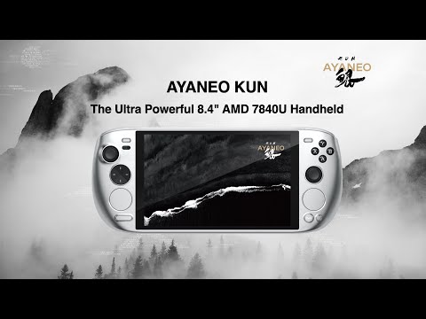 AYANEO KUN: The Ultra Powerful 8.4" Screen AMD 7840U Windows Handheld